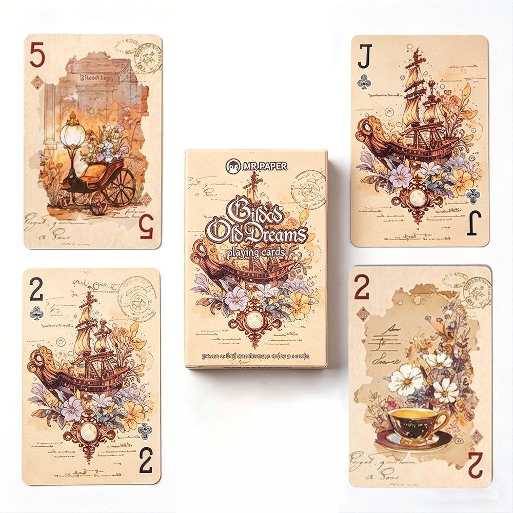 Vintage Collectible Board Games - 55pcs Vintage Aesthetic Playing Cards (57*88mm)