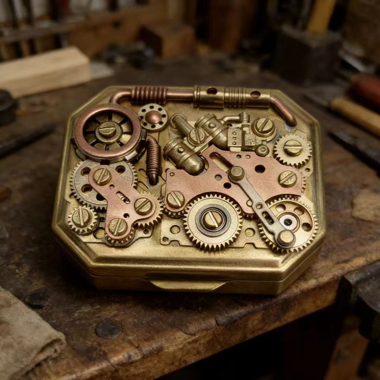 Vintage Pure Copper Gear Keros - Vintage Collectible Lighters recension och pris