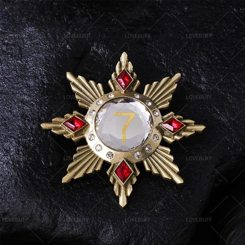 Golden Star Shaped Number 7 Br - Collectible Vintage Brooches recension och pris