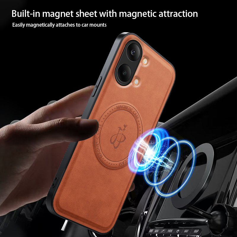 Luxury Leather Stand Phone Cas - Camera Leather Case recension och pris