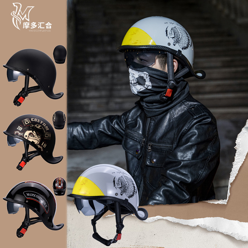 Retro Motorcycle Helmets for M - Lens Cap Vintage recension och pris