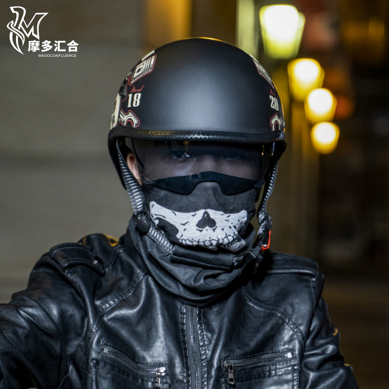 Retro Motorcycle Helmets for M - Lens Cap Vintage recension och pris