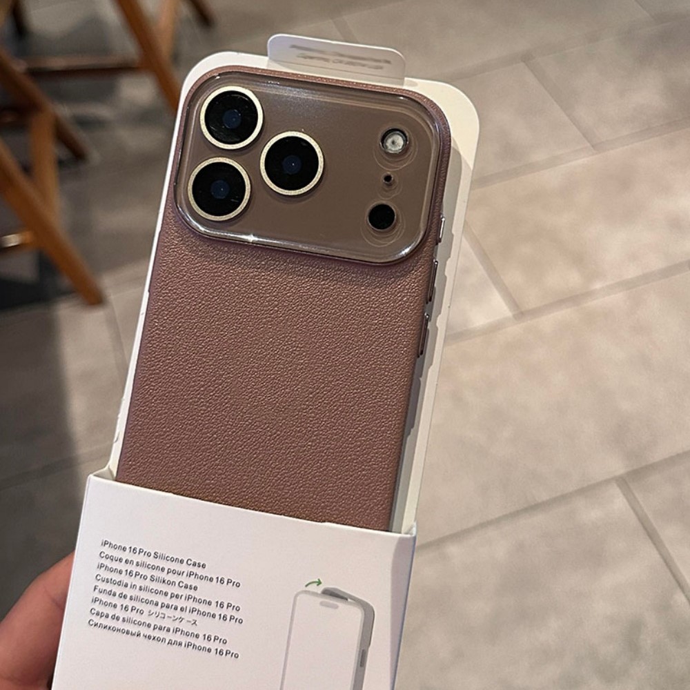 Luxury HD Hard Glass Camera Ca - Camera Leather Case recension och pris