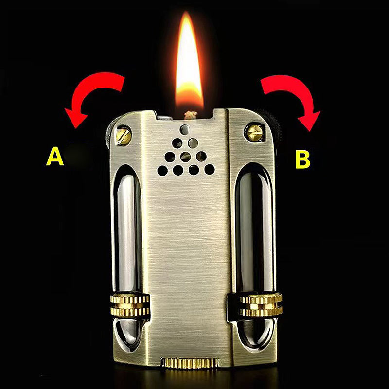 Vintage Zinc Alloy Dual Flint  - Vintage Collectible Lighters recension och pris