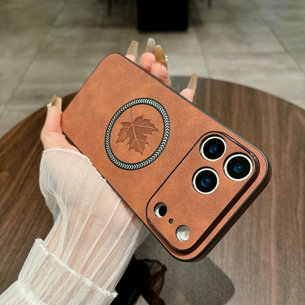 Magnetic Leather Case for iPho - Camera Leather Case recension och pris