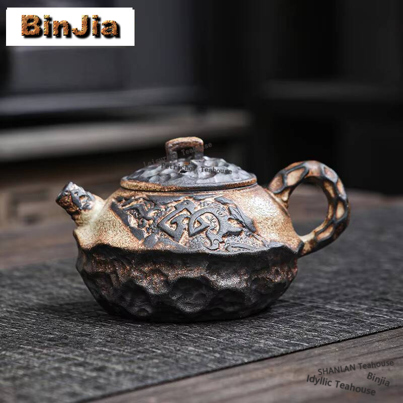 Japanese Old Rock Mud Teapot V - Vintage Collectible Pottery recension och pris