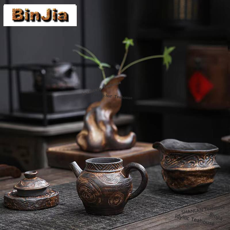 Japanese Old Rock Mud Teapot V - Vintage Collectible Pottery recension och pris