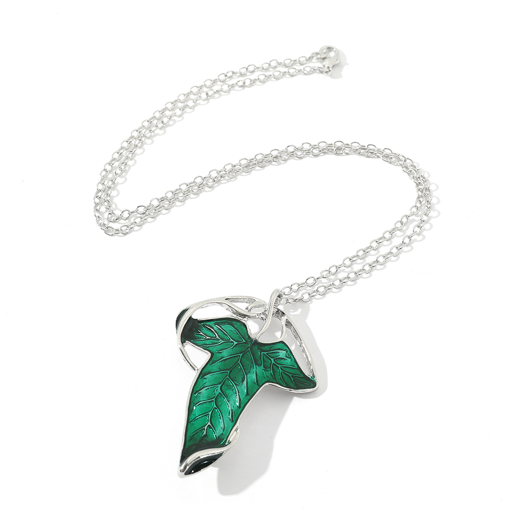 Vintage Green Leaf Pendant Nec - Vintage Collectibles For Sale recension och pris