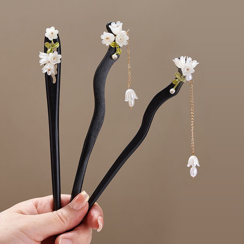 Wooden Flower Hairpin Vintage  - Vintage Collectibles For Sale recension och pris