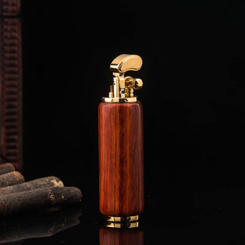 Vintage Wood & Gold Trench Lig - Vintage Collectible Lighters recension och pris