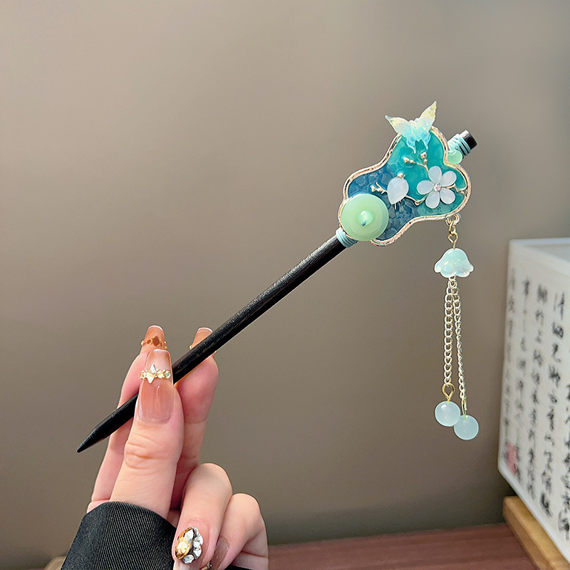 Classic Tassel Hair Stick Blac - Vintage Collectibles For Sale recension och pris