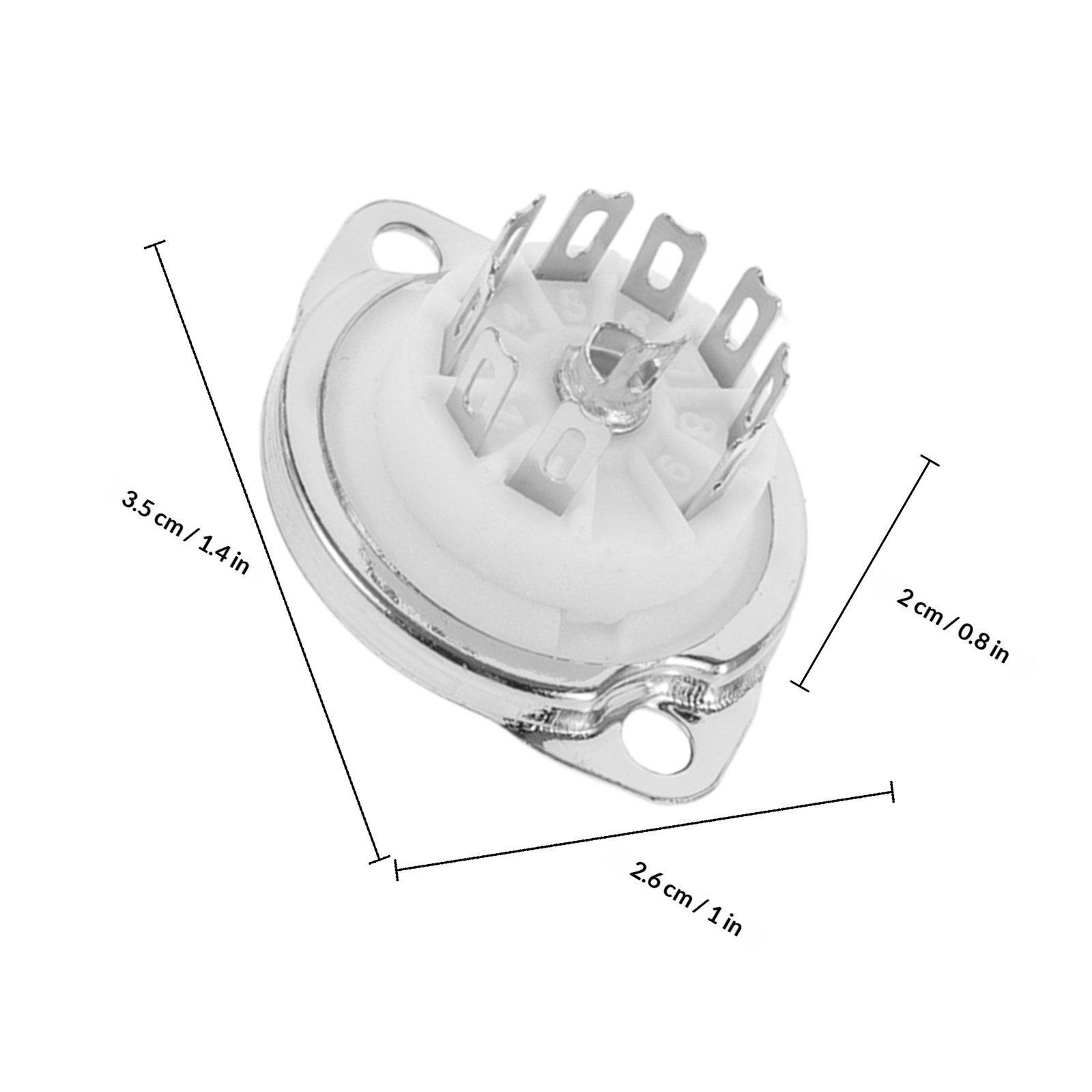 4Pcs 9-Pin Ceramic Tube Socket - Tube Amplifier Part recension och pris